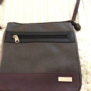 MICHE Crossbody Burgundy and Grey Crossbody purse